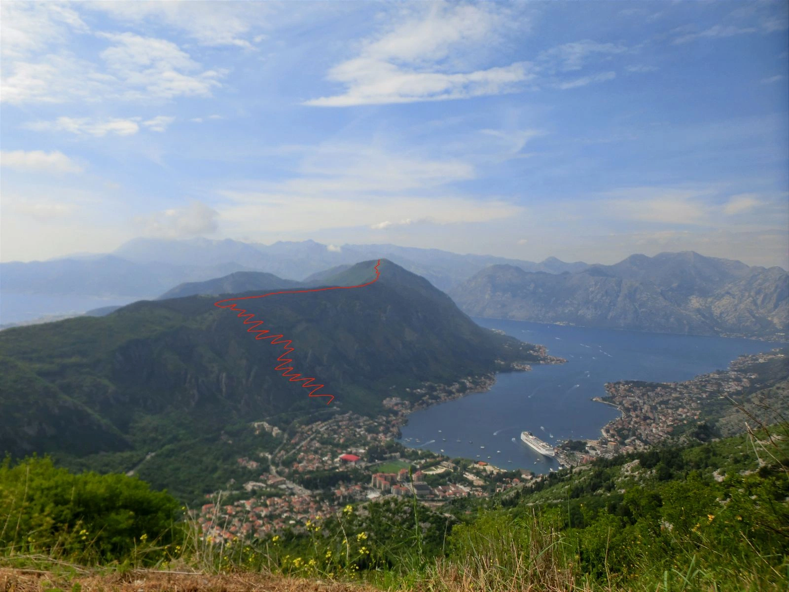 Boka Bay - Vrmac - St Ilija Hike Route